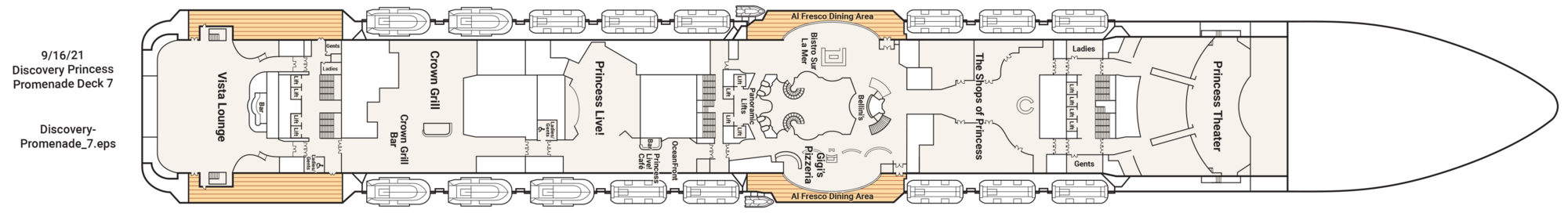 Deck 7 - Promenade plan